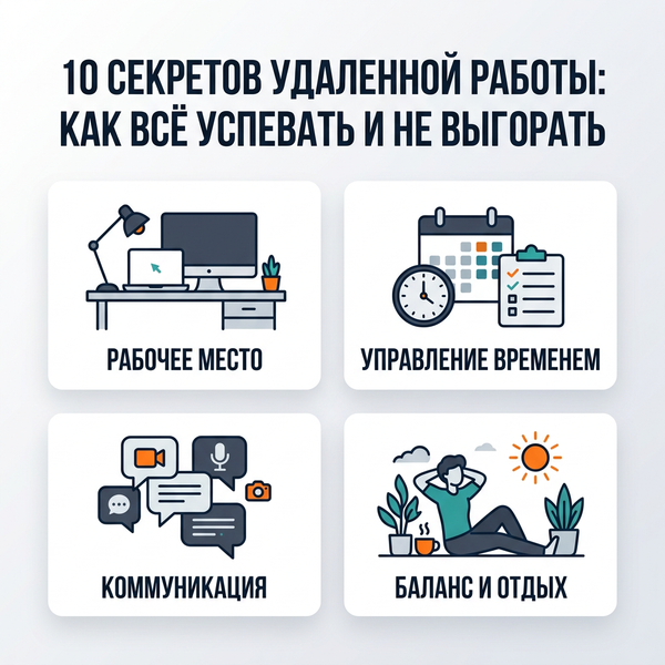 10 секретов удаленной работы: как всё успевать и не выгорать